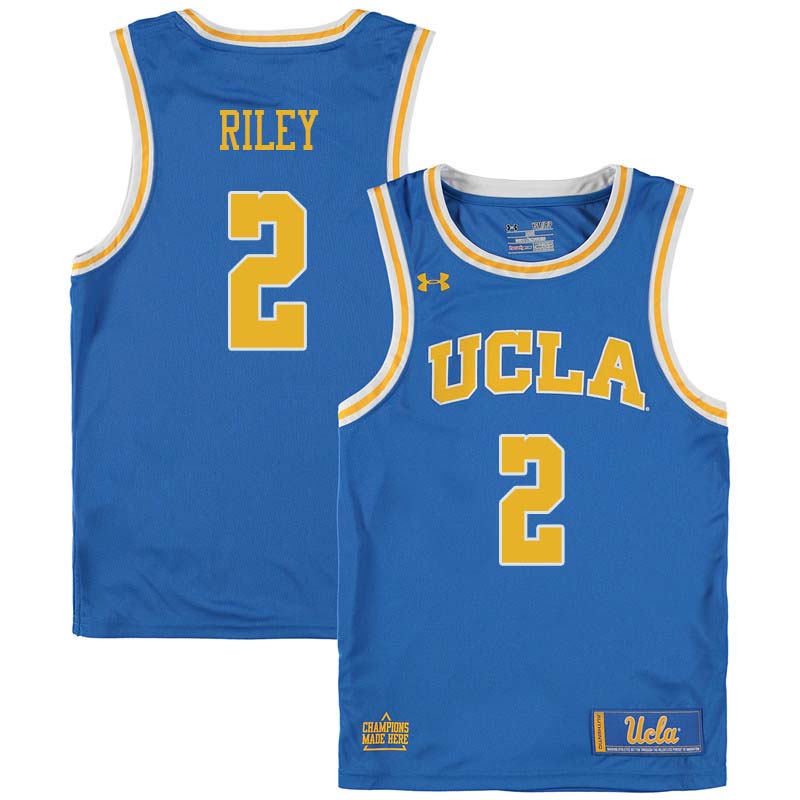 Men #2 Cody Riley UCLA Bruins College Basketball Jerseys Sale-Blue